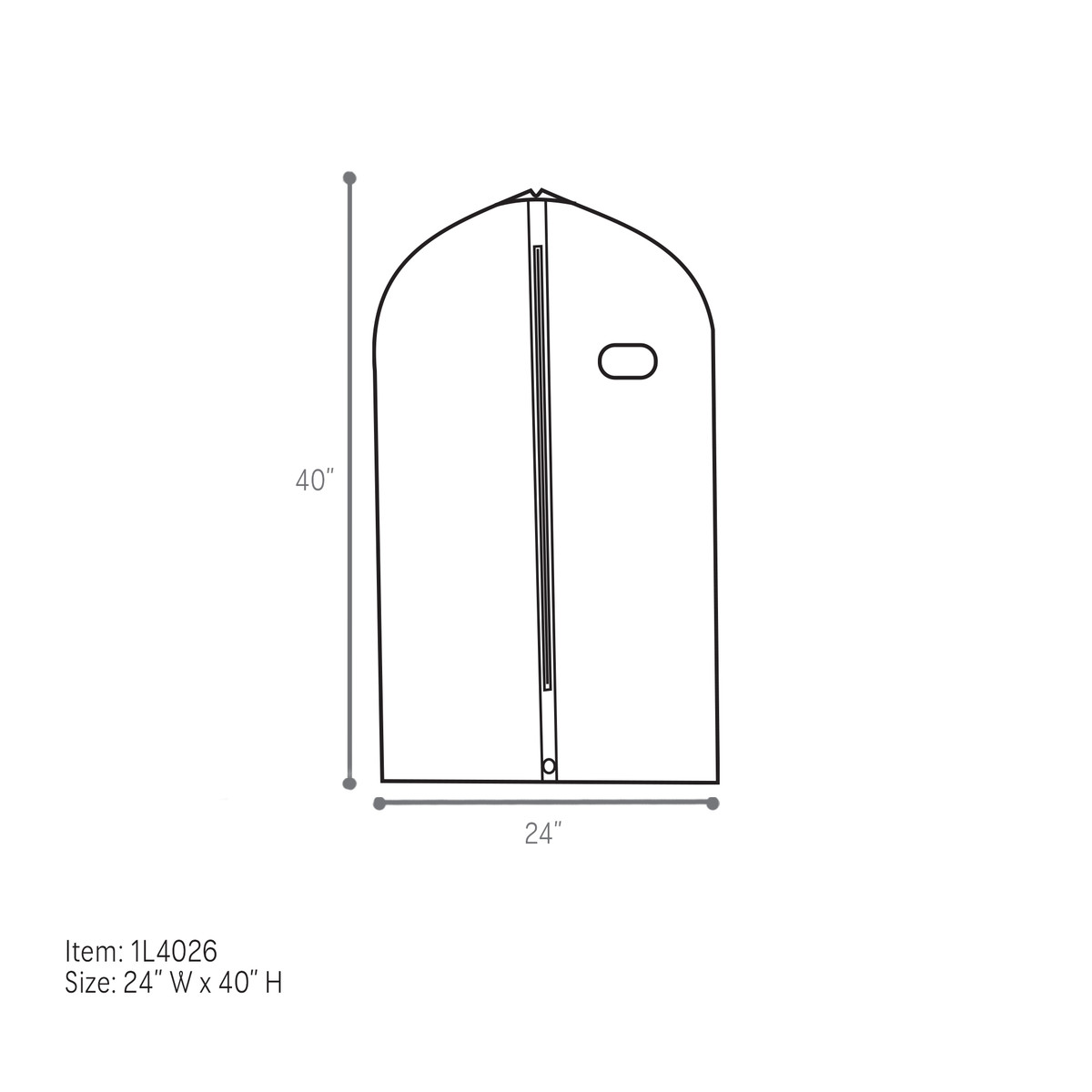 Image of Black Vinyl Garment Bags with Zippers & Windows
