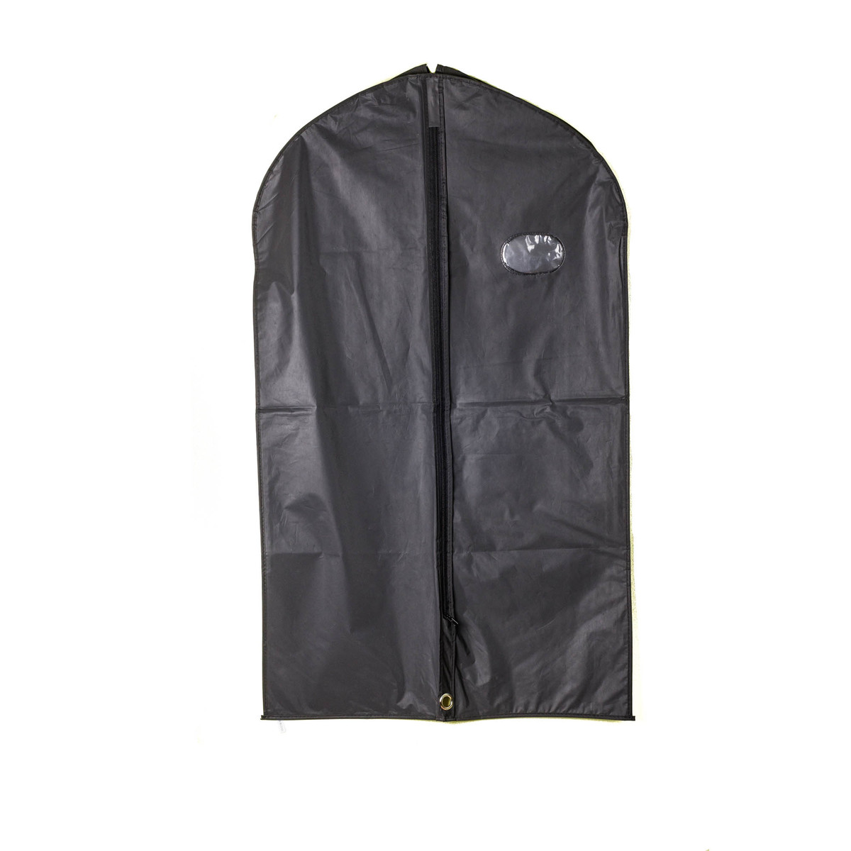 Image des sacs à vêtements en vinyle noir avec fermetures éclair et fenêtres