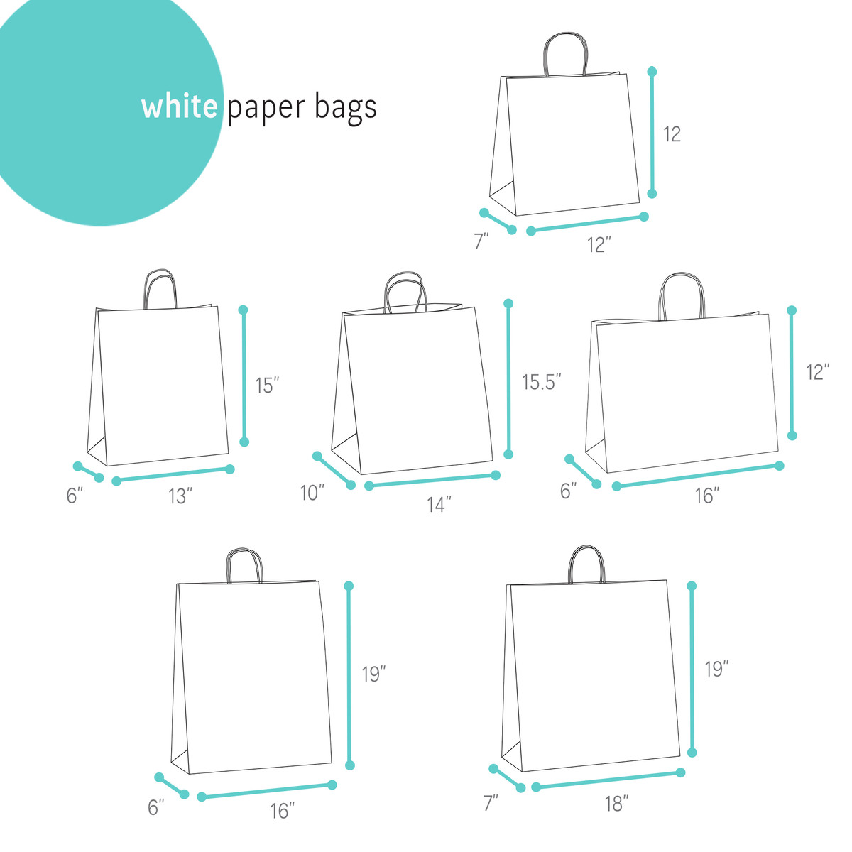 Image of White Paper Bags