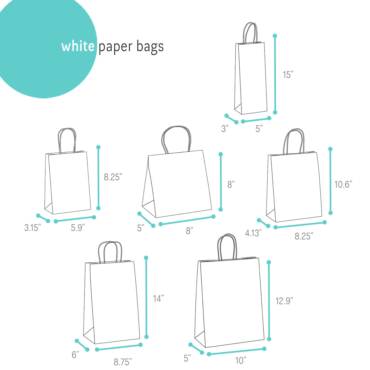 Image of White Paper Bags