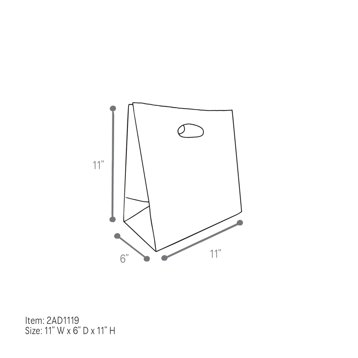 Image of Kraft Paper Bags with Die Cut Handles