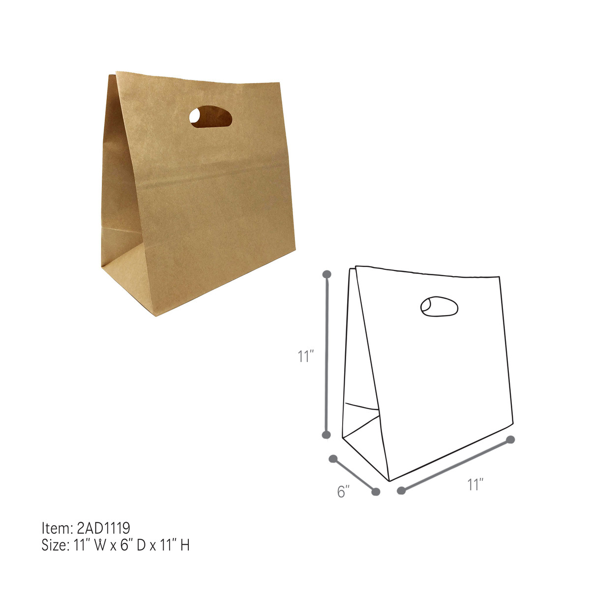 11 x 6 x 11in.