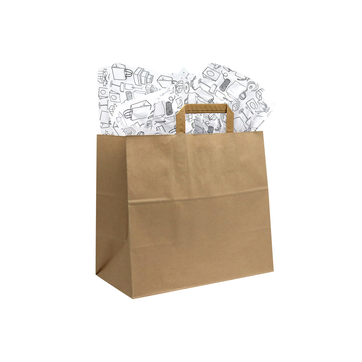 Image of Paper Shopping Bags with Tri-Fold Handles