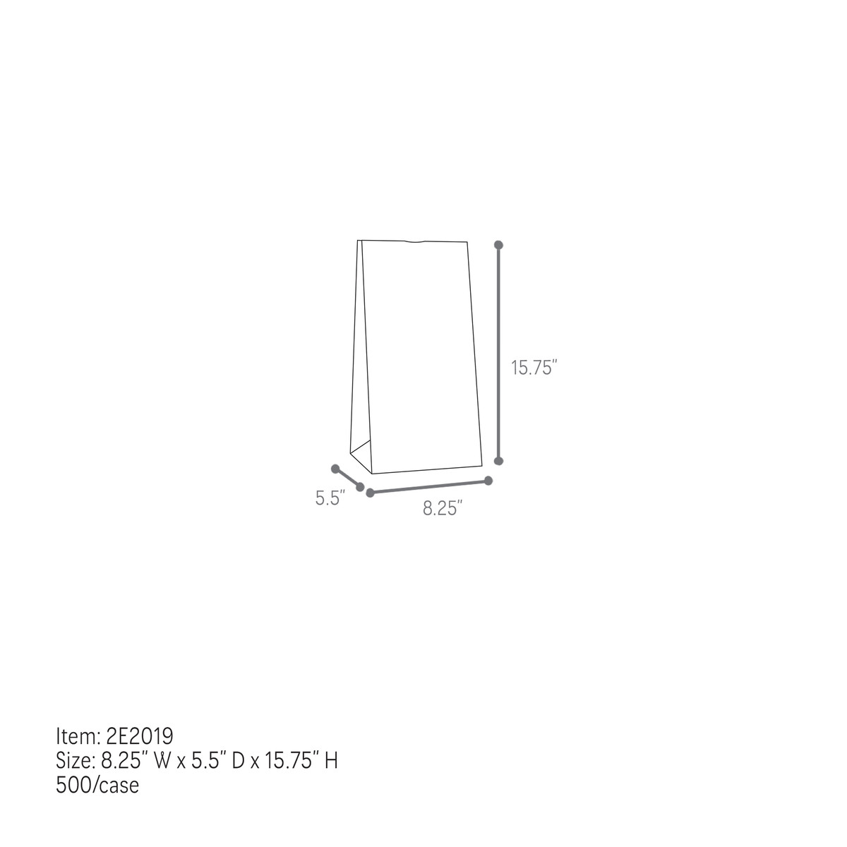8.25 x 5.5 x 15.75in.