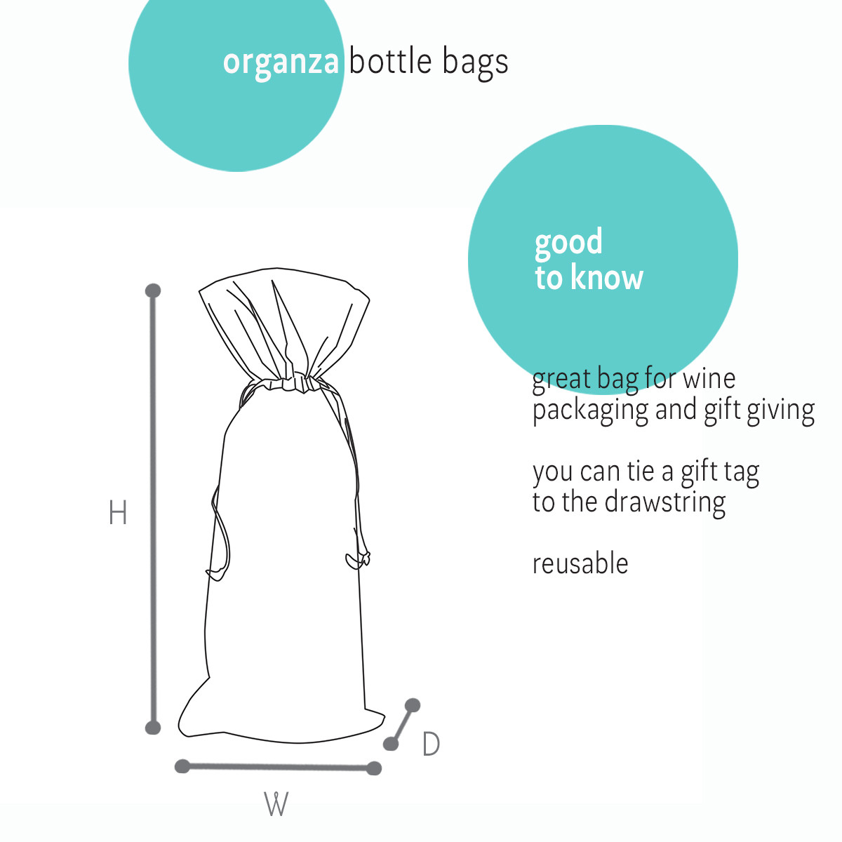 Image of Organza Bottle Bags