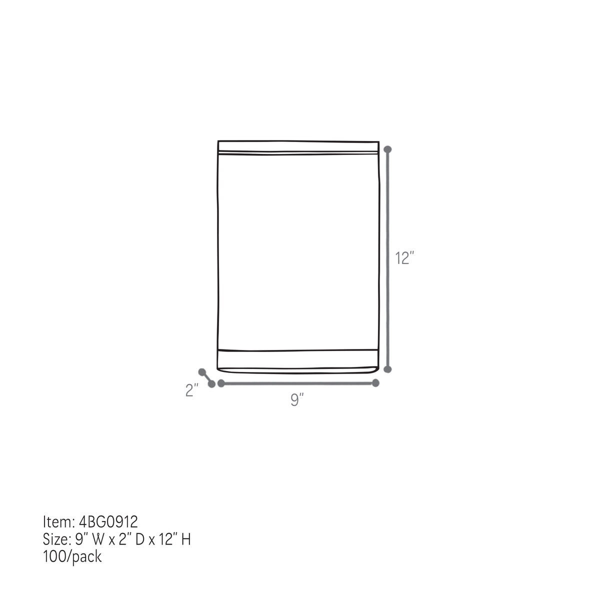 9 x 2 x 12in.