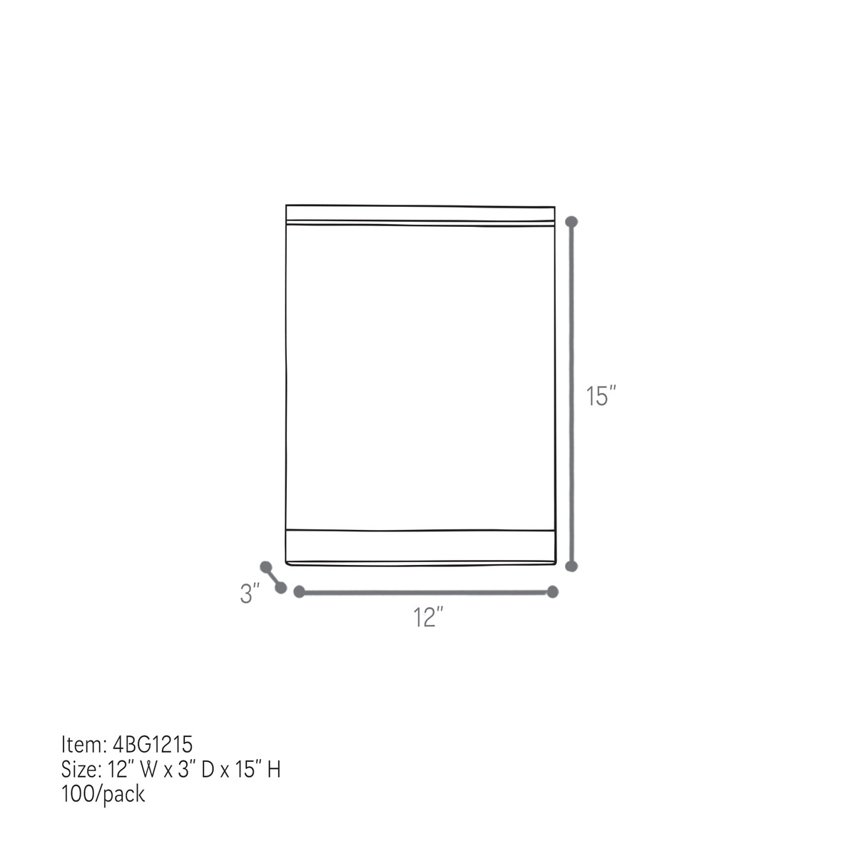 12 x 3 x 15in.