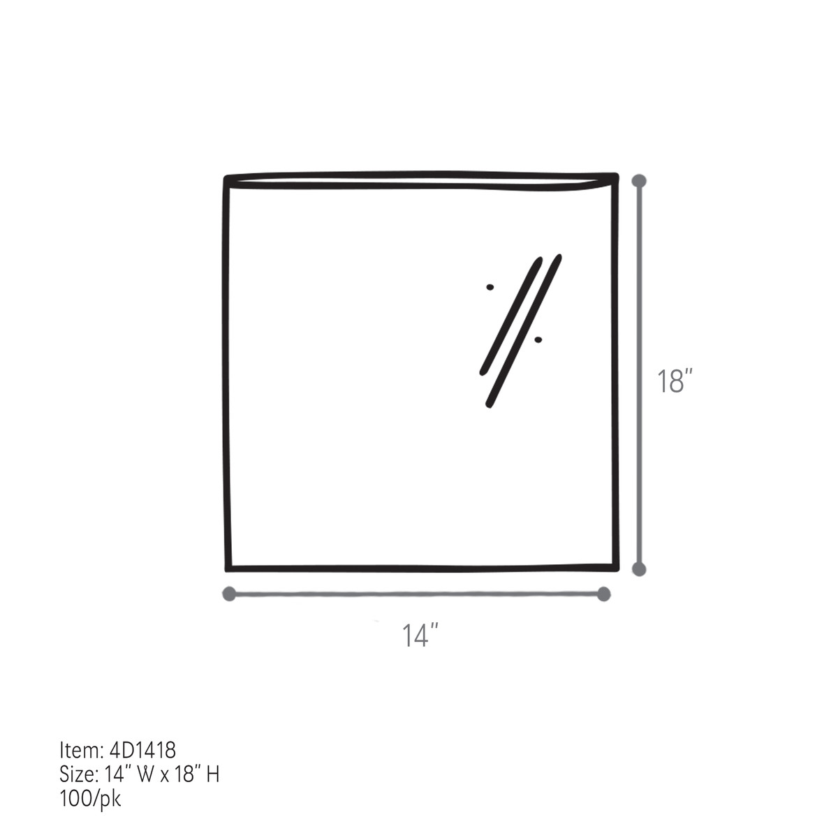 14 x 18in.
