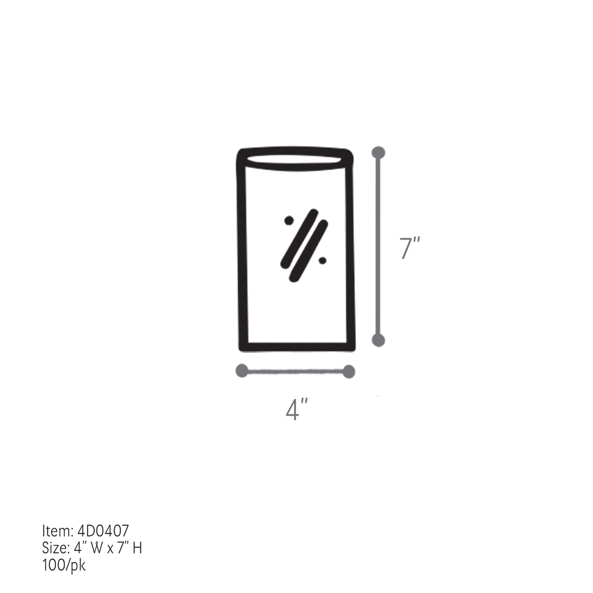 4 x 7in.