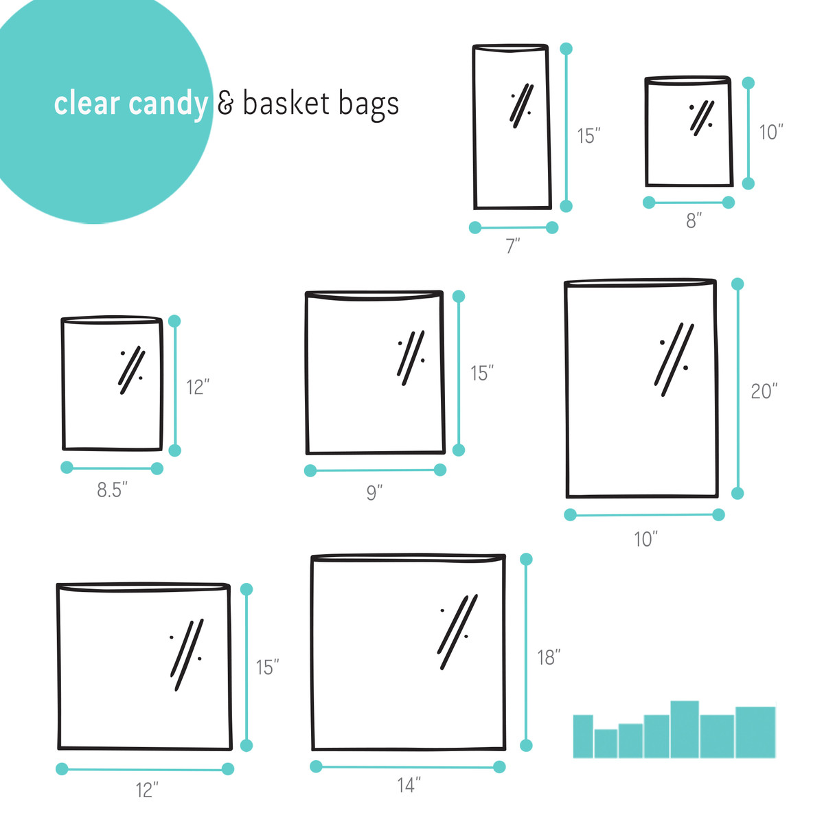 Image of Clear Candy & Basket Bags