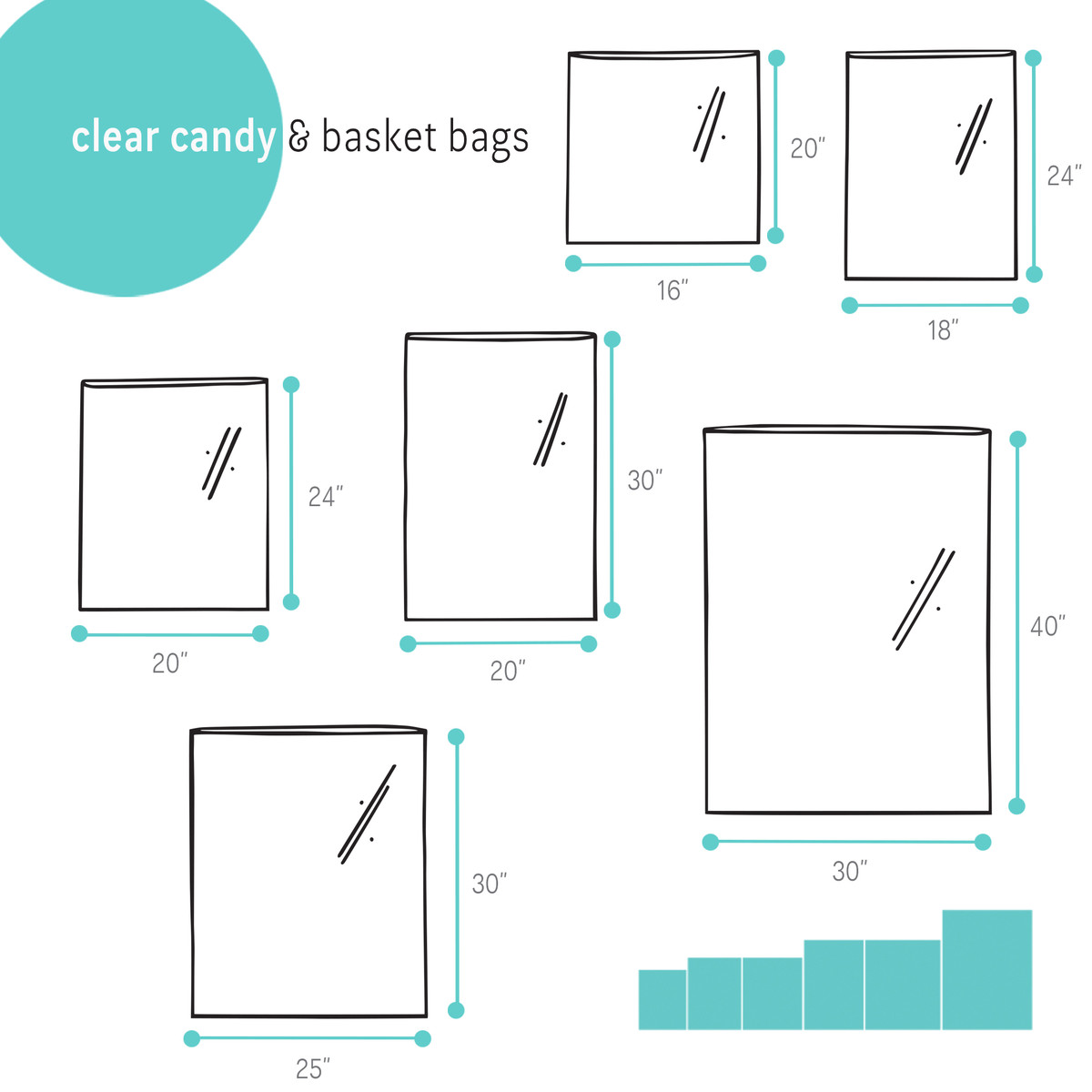Image of Clear Candy & Basket Bags