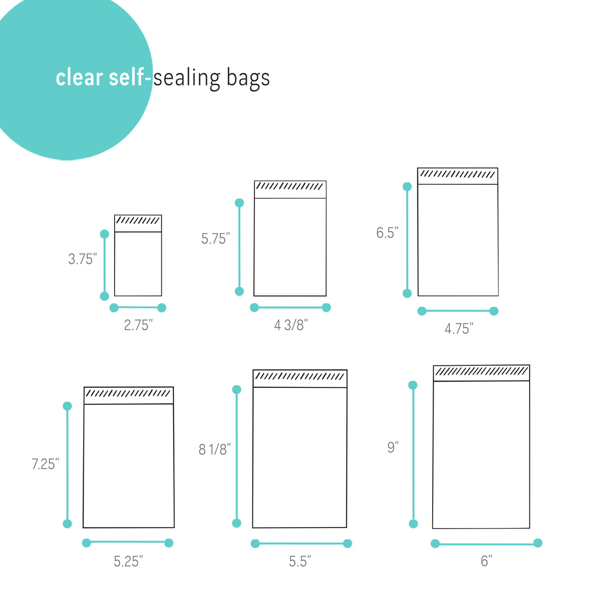 Image of Clear BOPP Self-Sealing Bags
