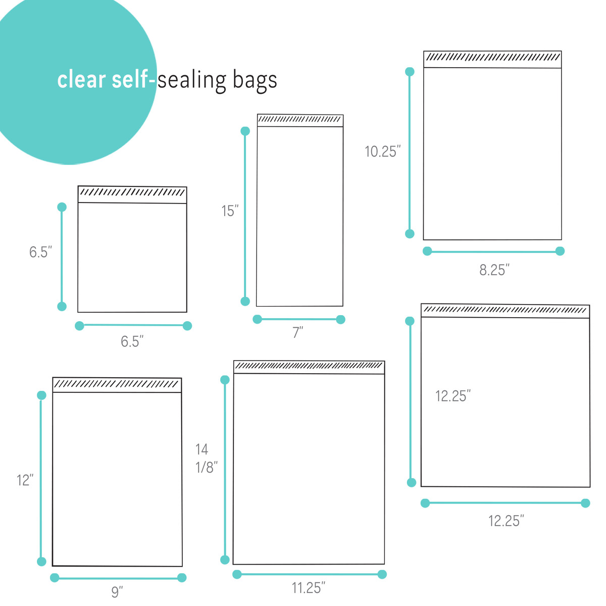 Image of Clear BOPP Self-Sealing Bags