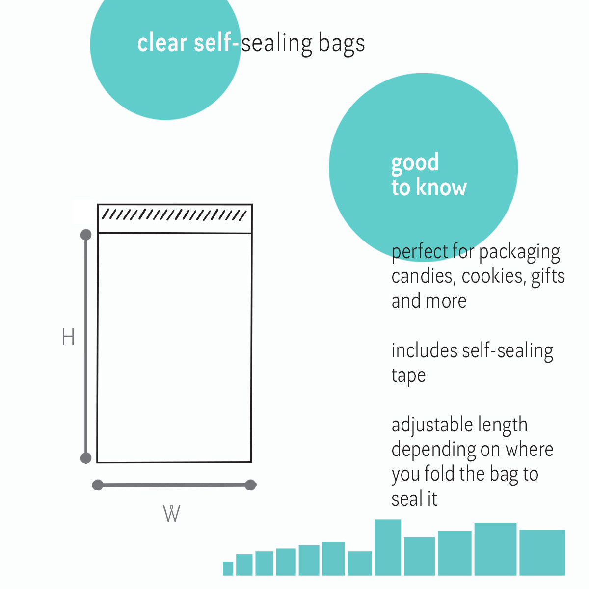 Image of Clear BOPP Self-Sealing Bags