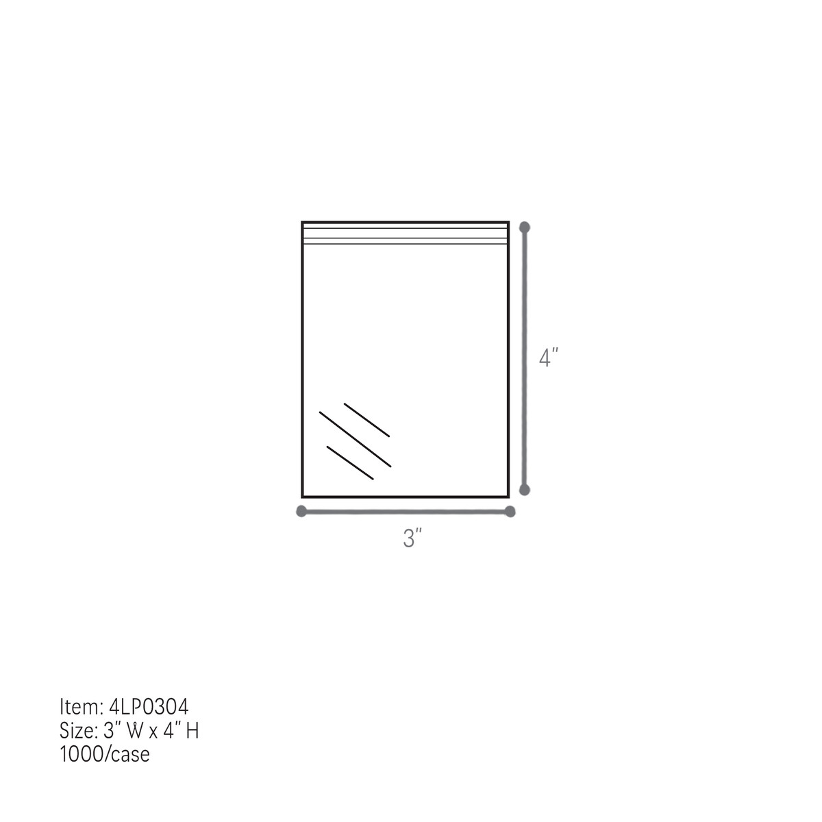 3 x 4in.