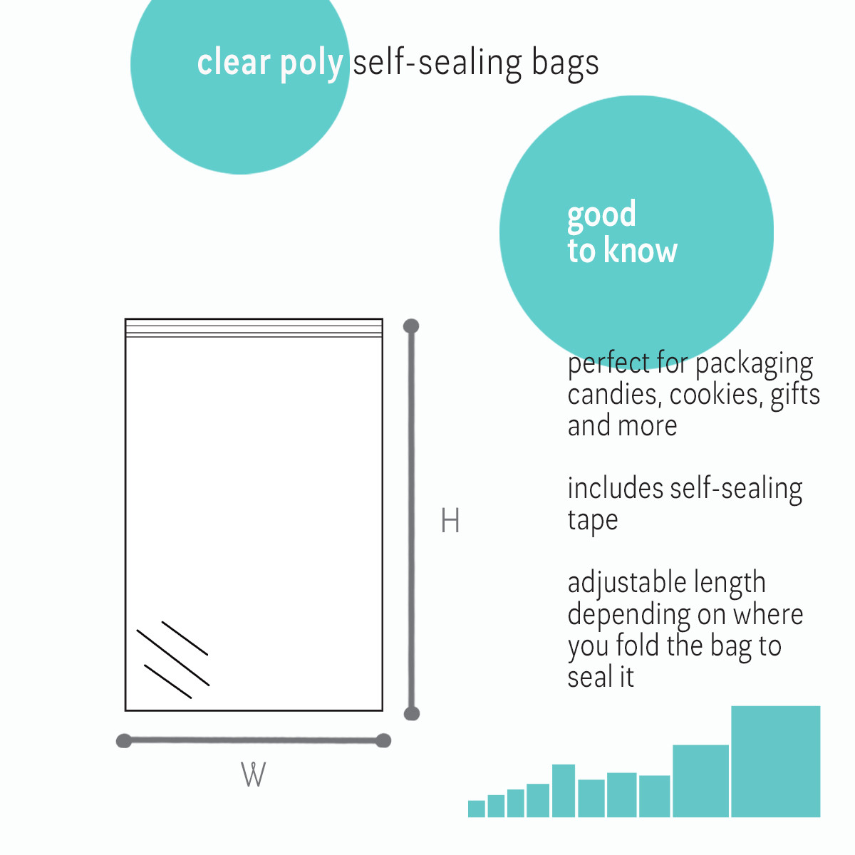 Image of Clear Poly Self-Sealing Bags