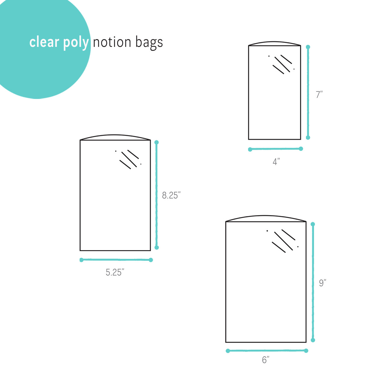 Image of Clear Poly Notion Bags
