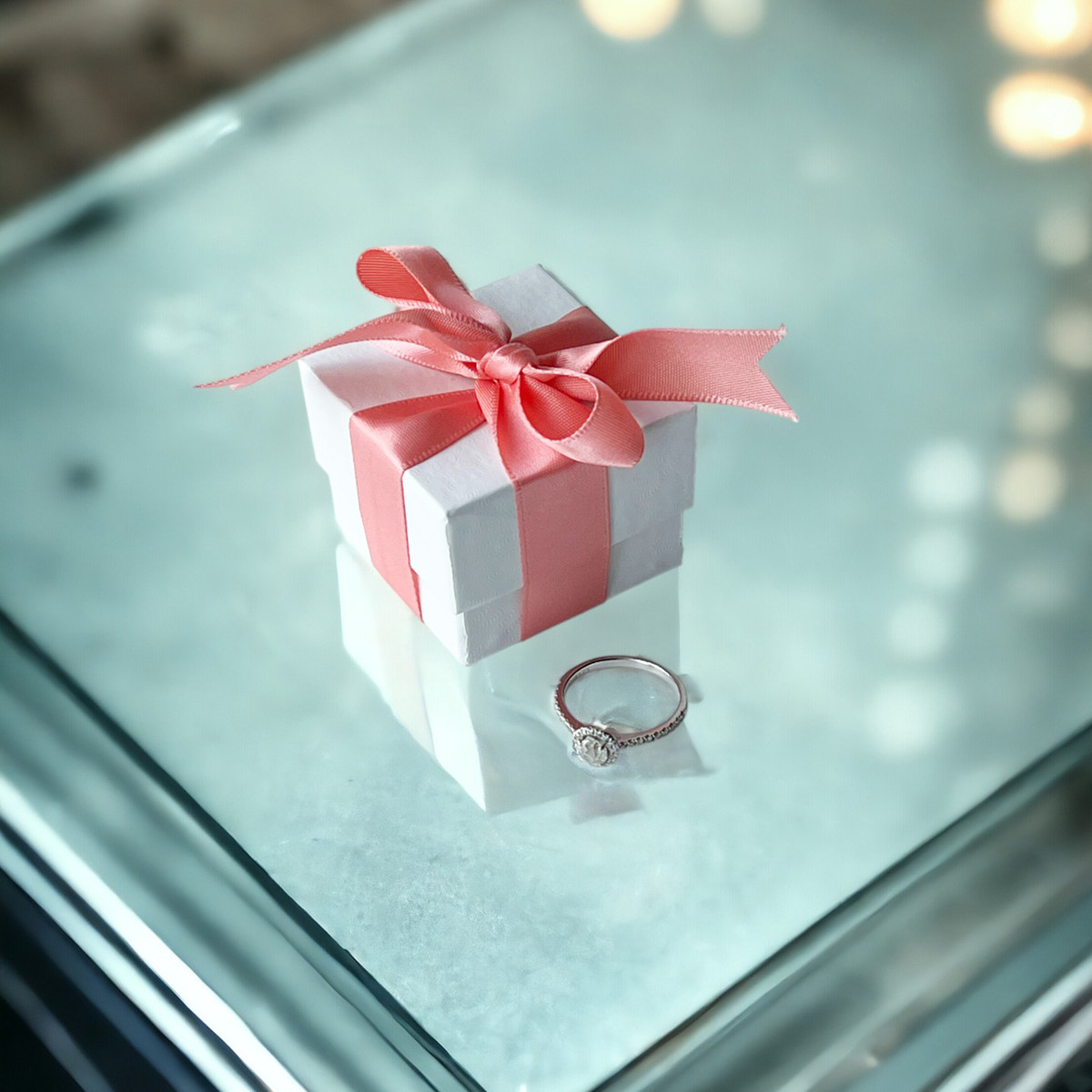 #1 Ring/Charm - White Swirl