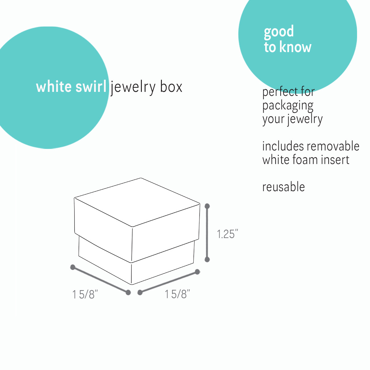 #1 Ring/Charm - White Swirl
