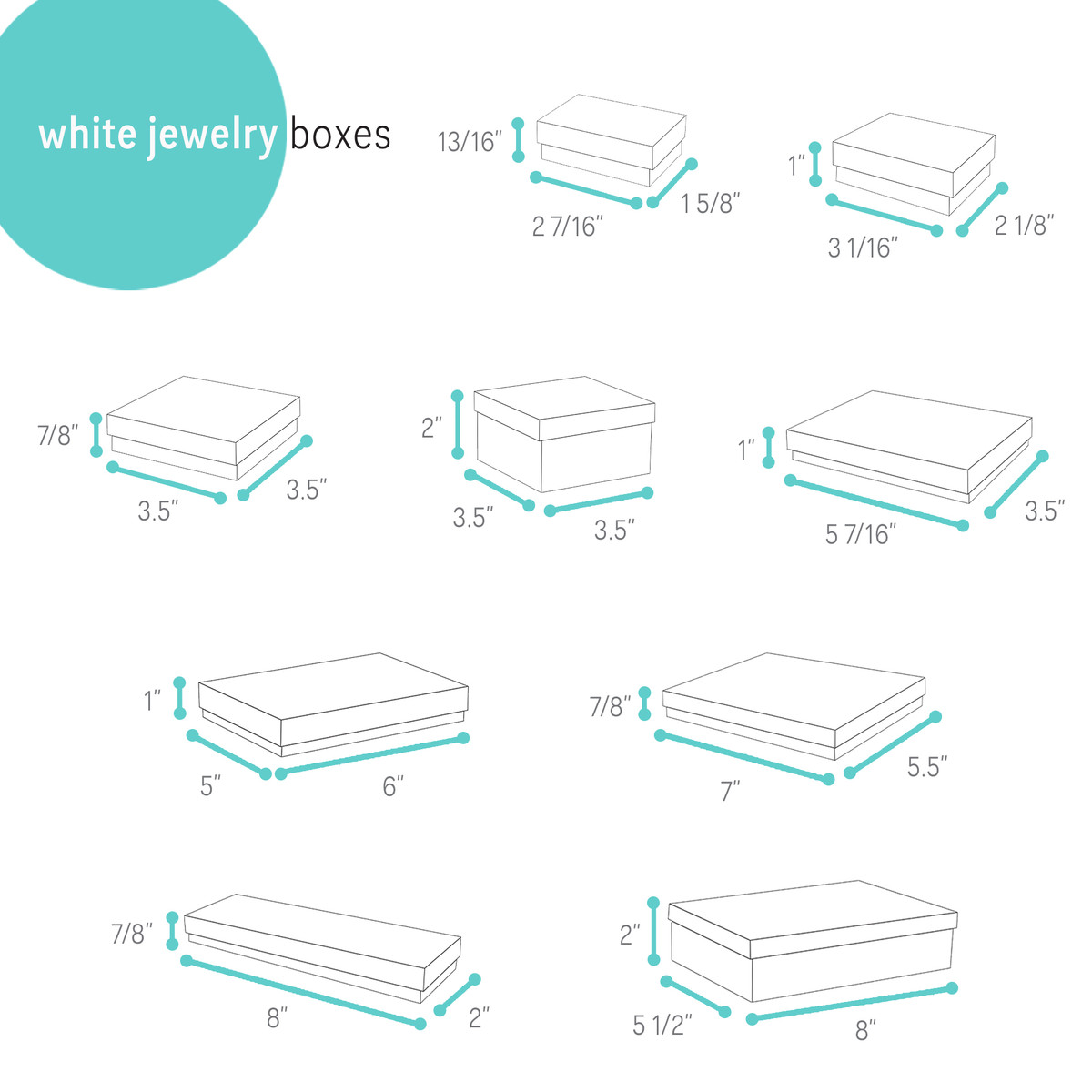 Image of White Jewelry Boxes
