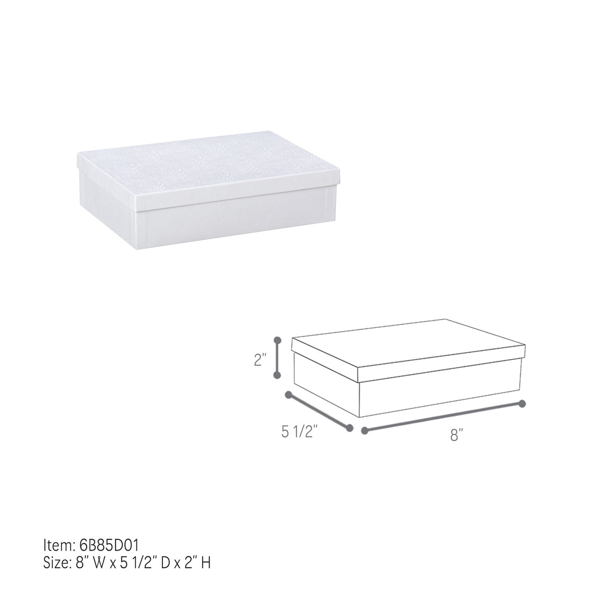 #85D Large Necklace - White Swirl