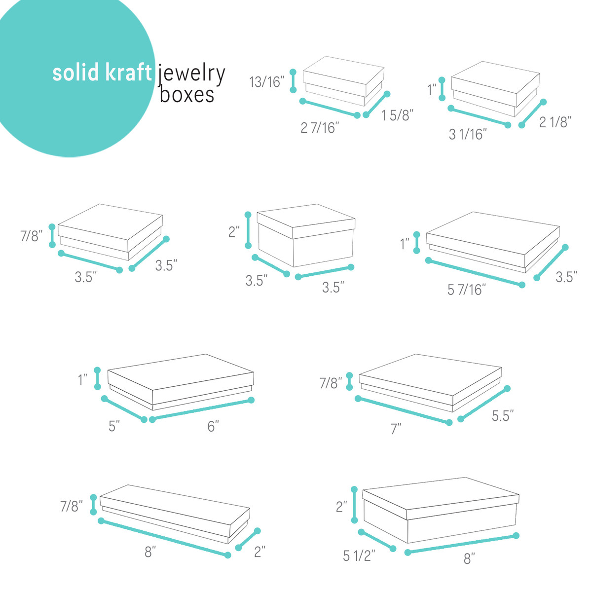 Image of Solid Kraft Jewelry Boxes