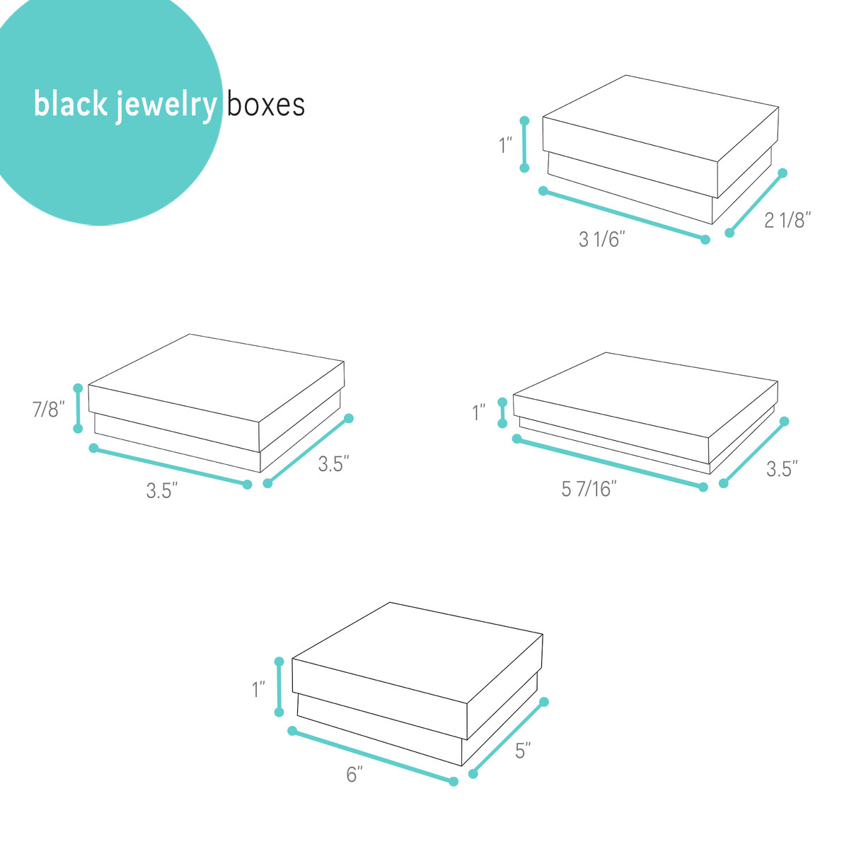 Image of Matte Black Jewelry Boxes