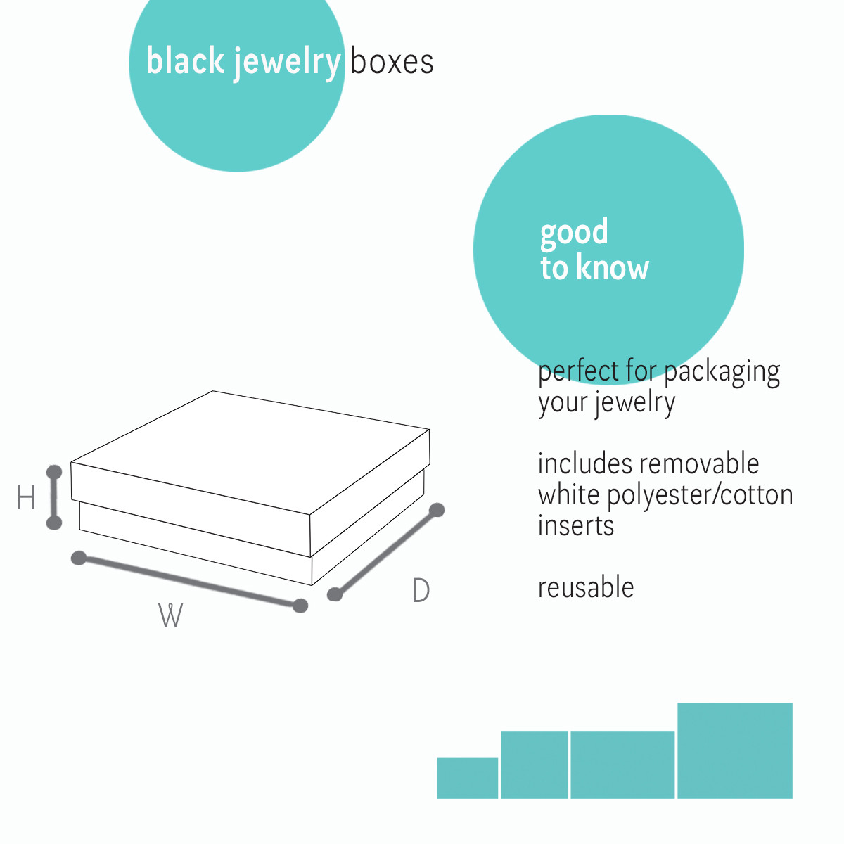 Image of Matte Black Jewelry Boxes