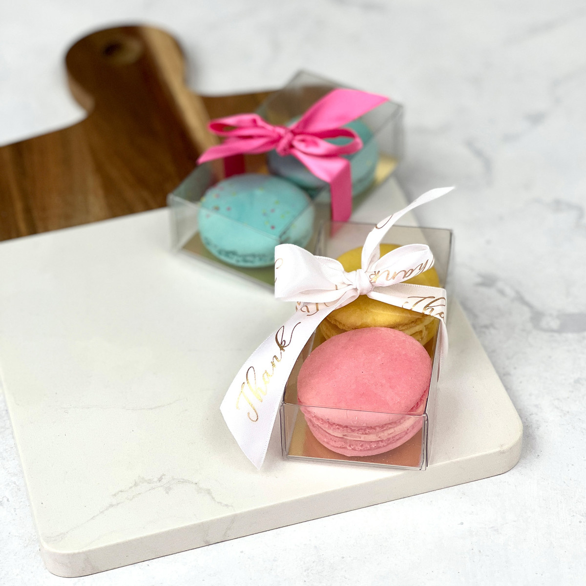 Image of Clear Set Up Boxes with Gold Liner