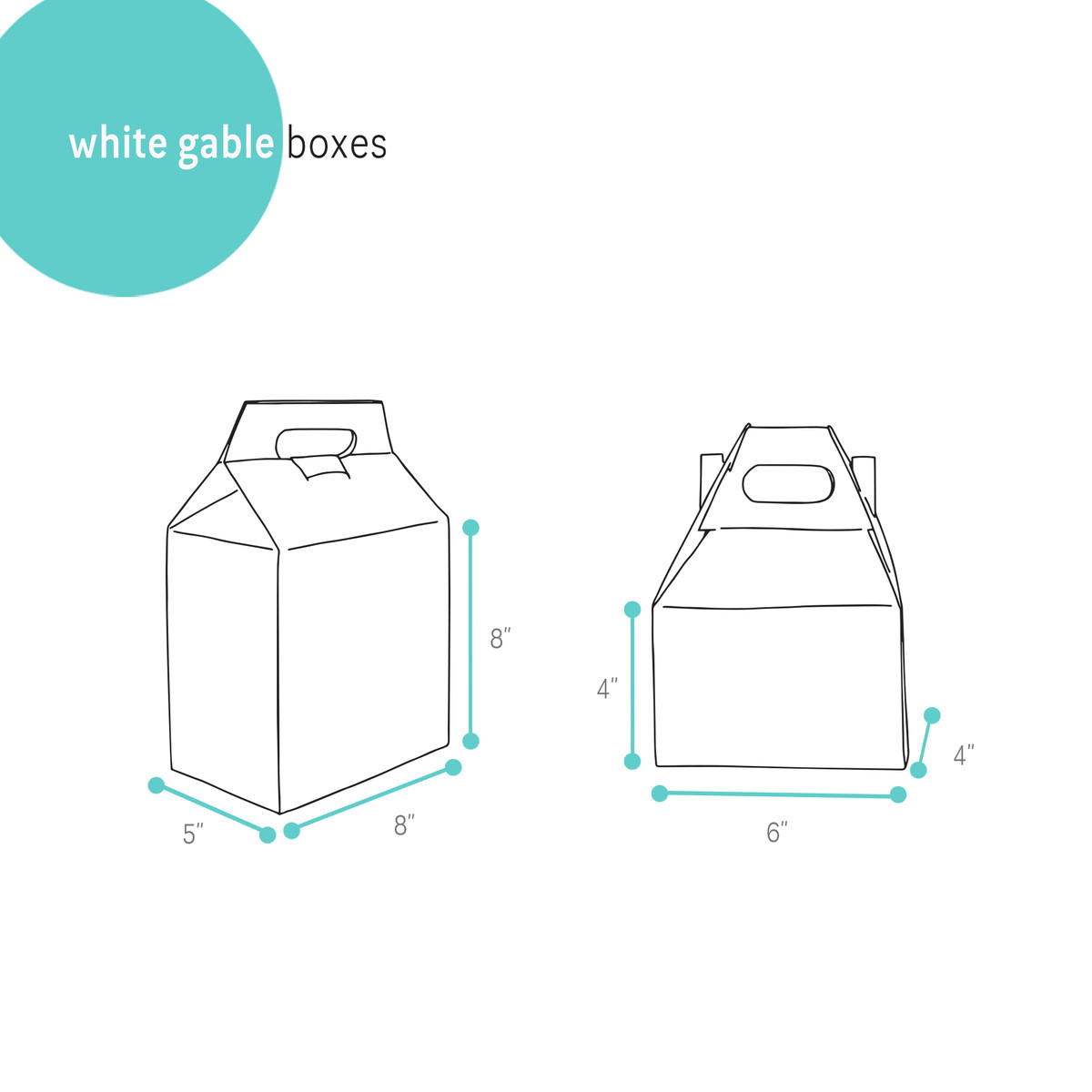 Image of White Gable Boxes