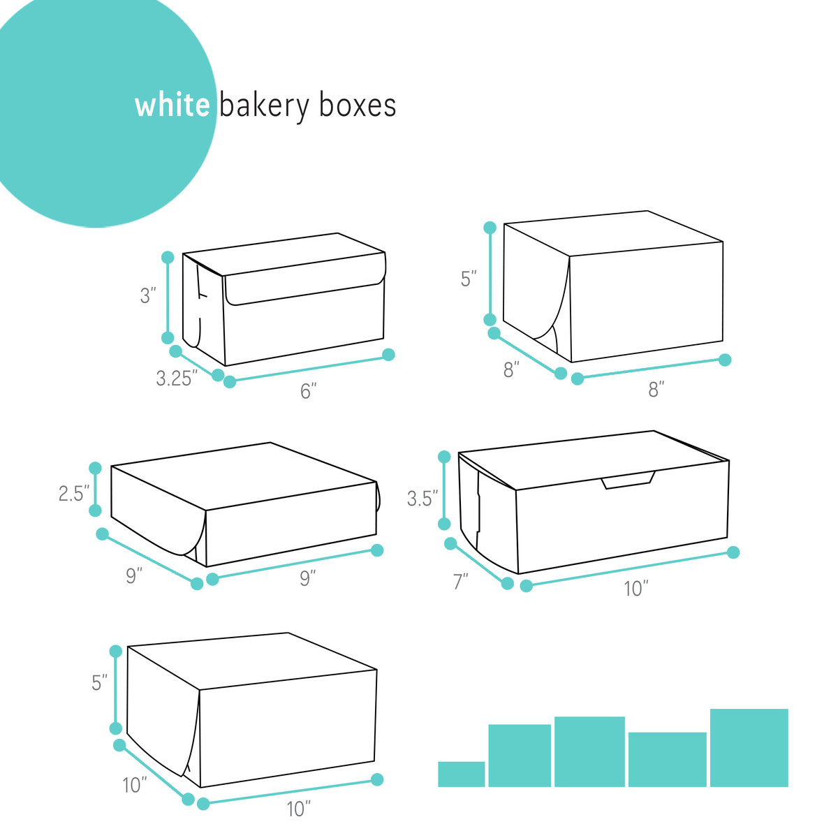 Image of White Bakery Boxes