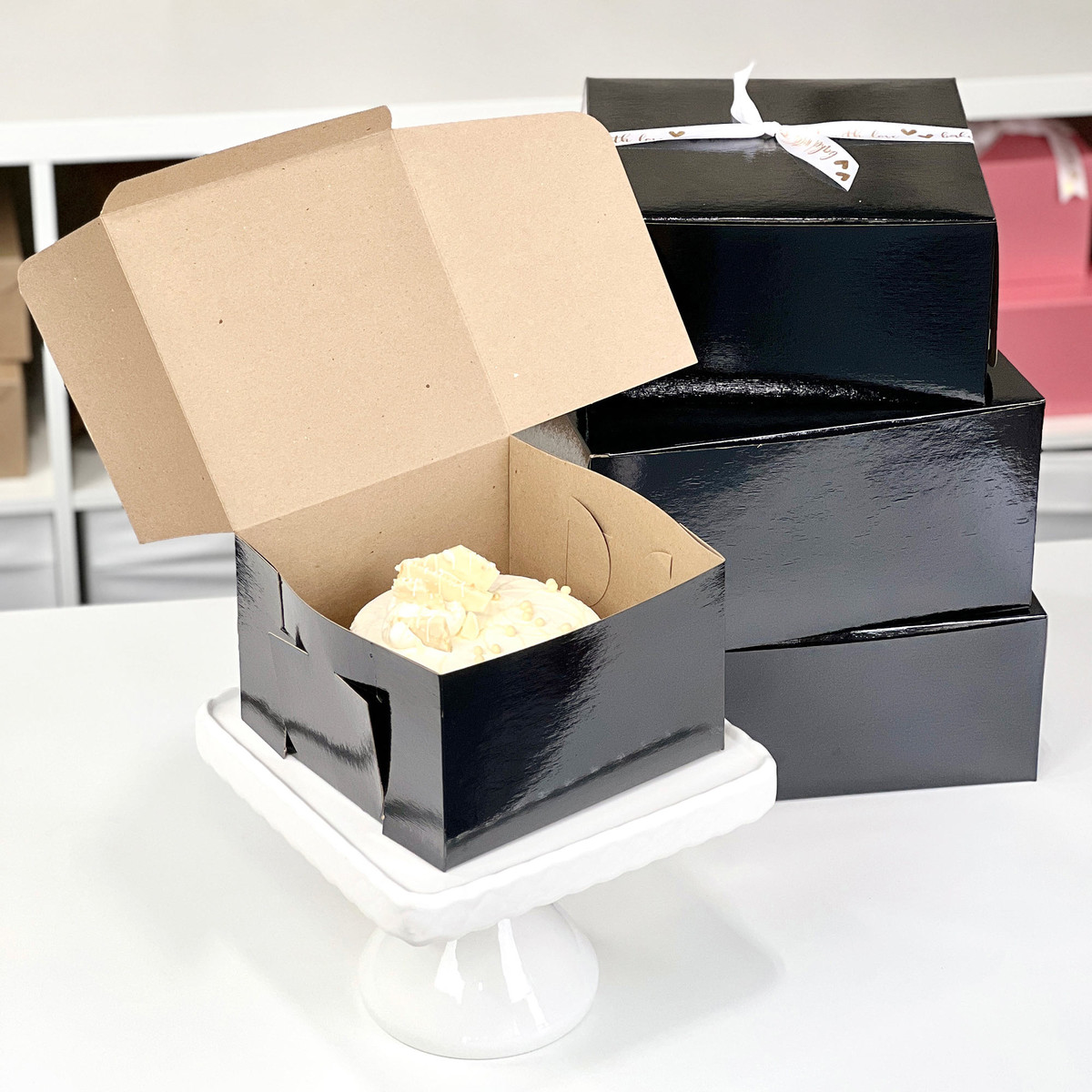 Image of Black Bakery Boxes