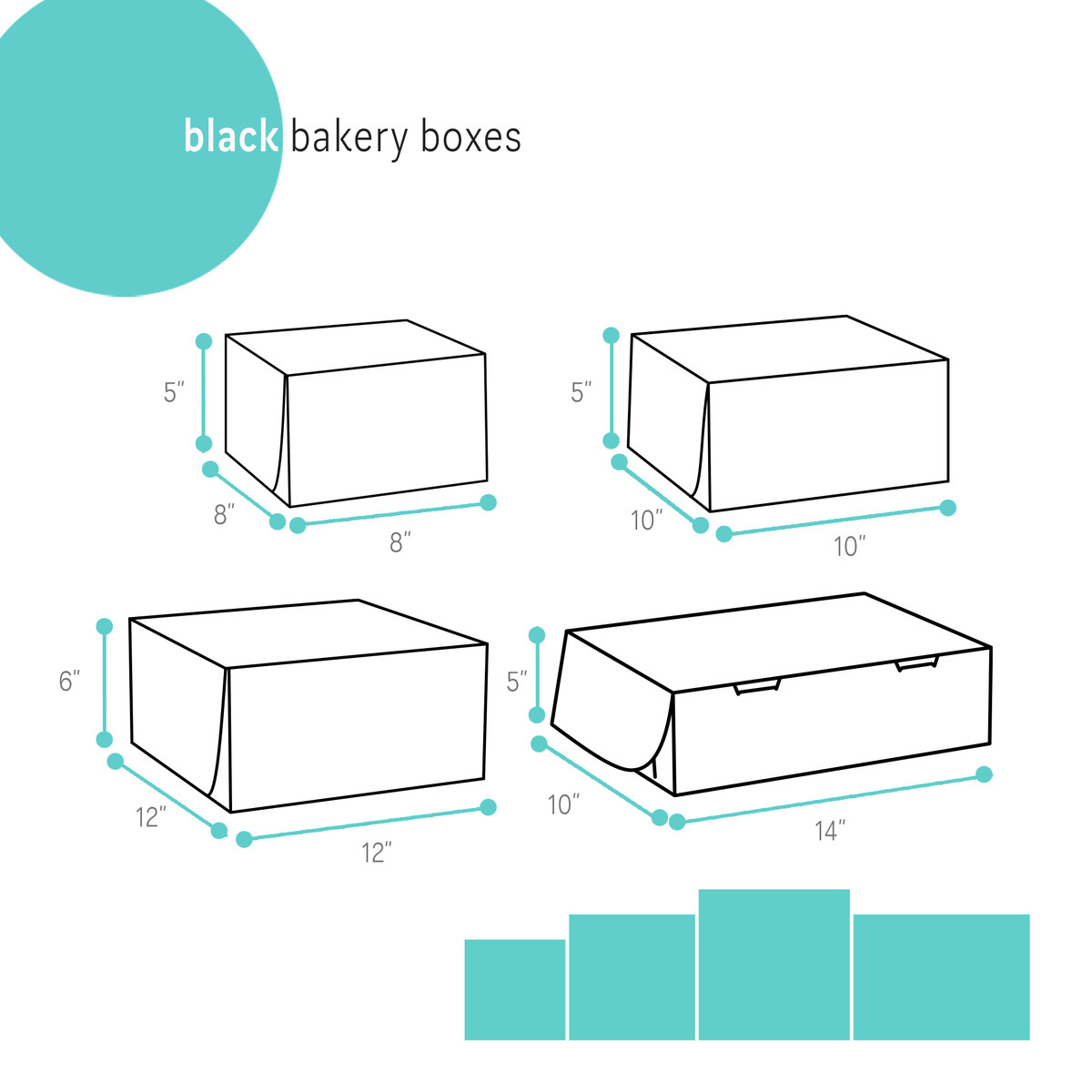 Image of Black Bakery Boxes