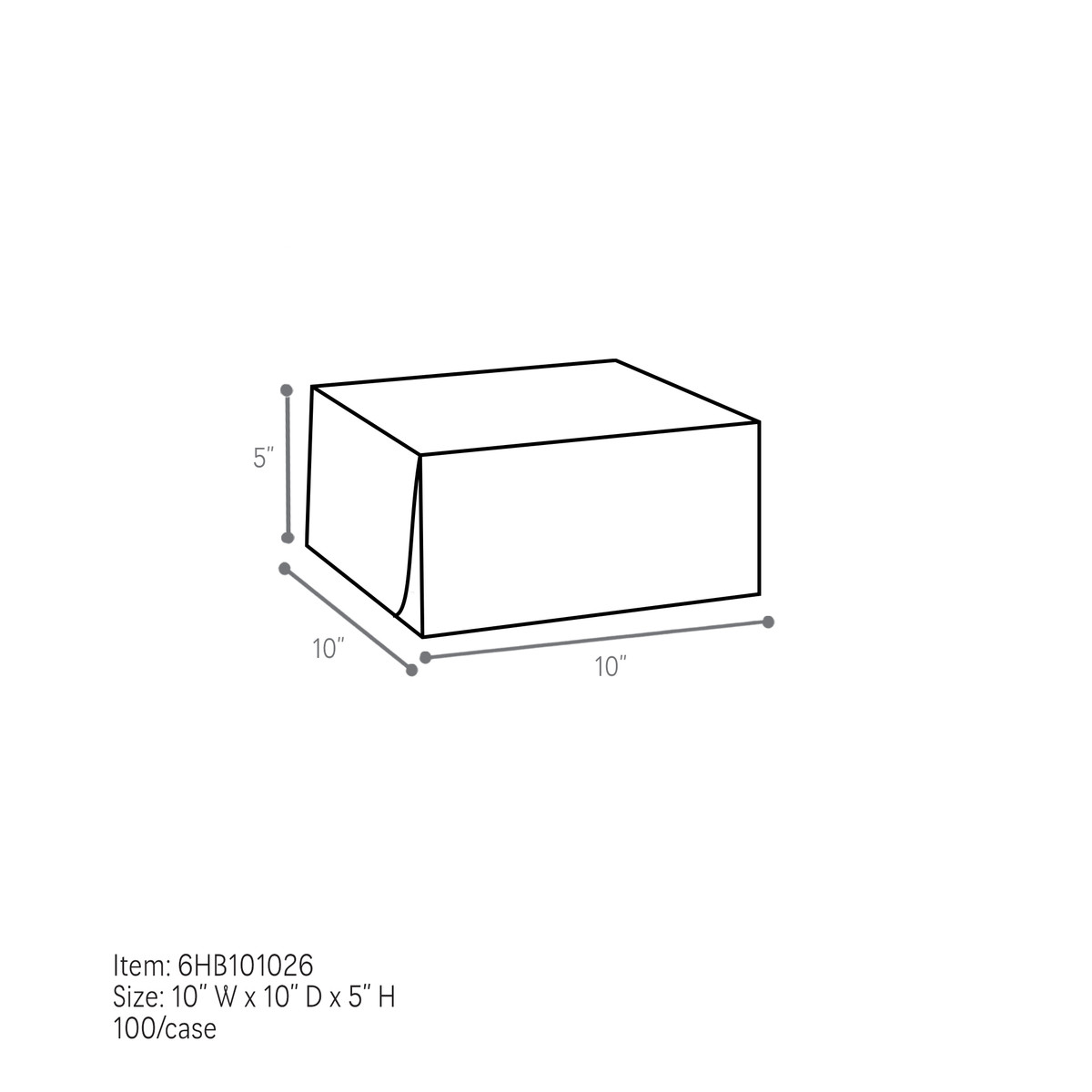 10 x 10 x 5in.