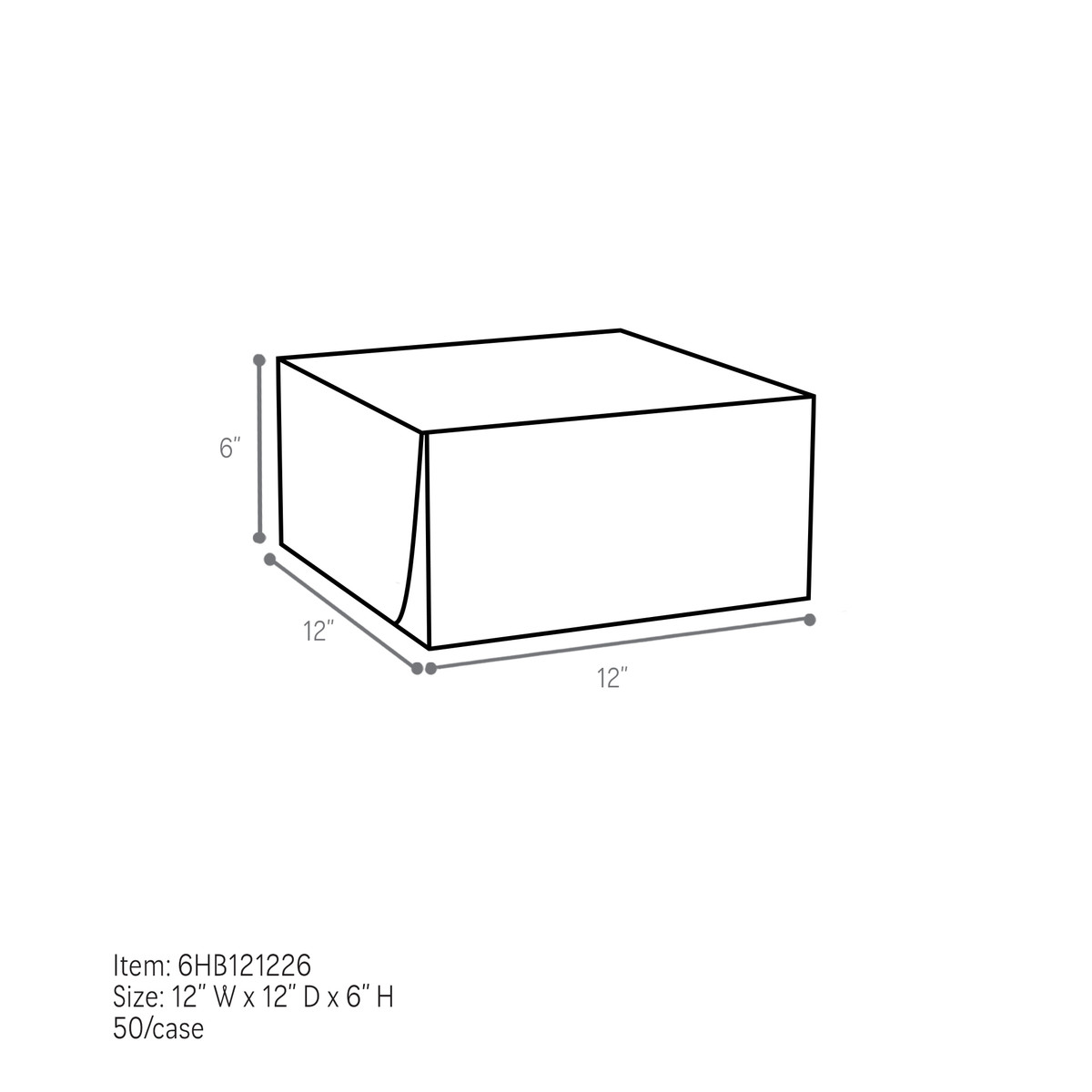 12 x 12 x 6in.
