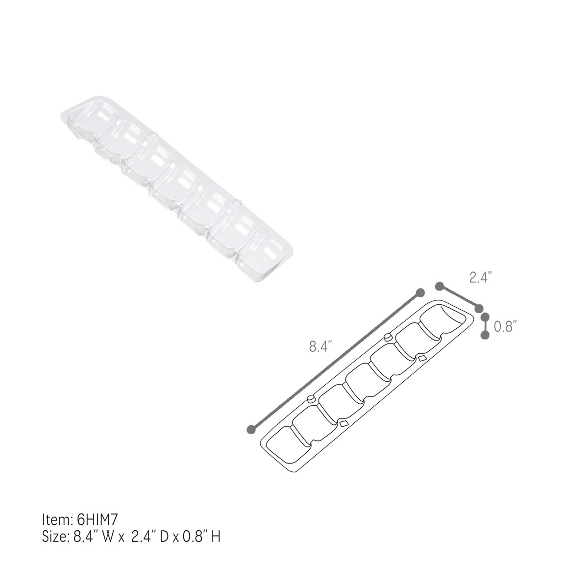 7 Macaron - 8.4 x 2.4 x 0.8in.