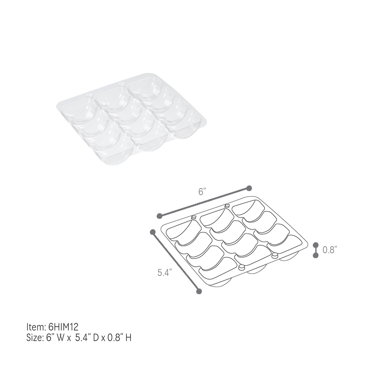 12 Macaron - 6 x 5.4 x 0.8in.