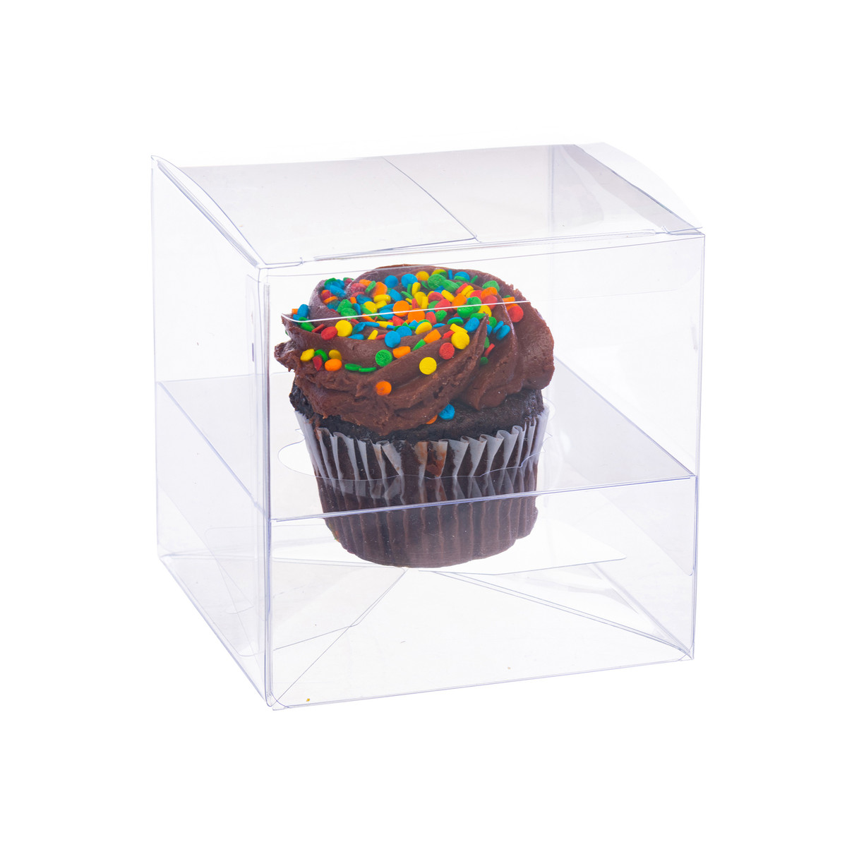 Image of Clear Cupcake Boxes with Inserts