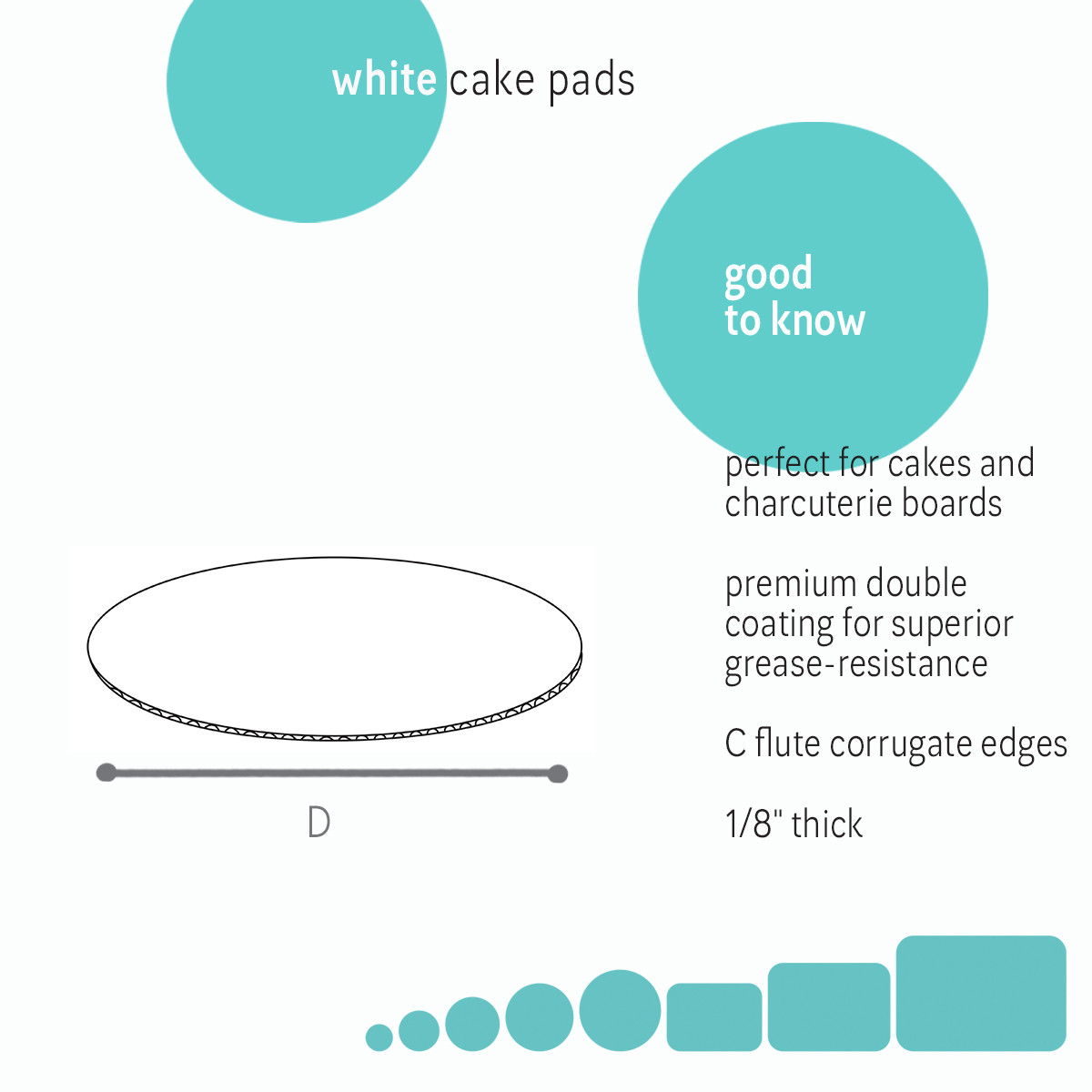 Image of White Cake Pads