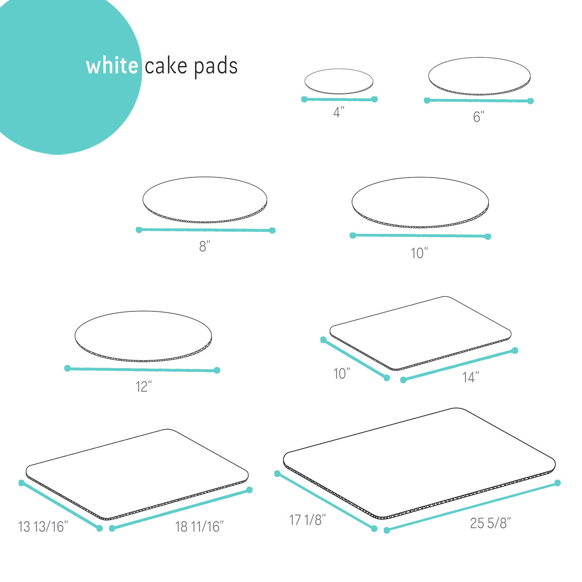 Image of White Cake Pads