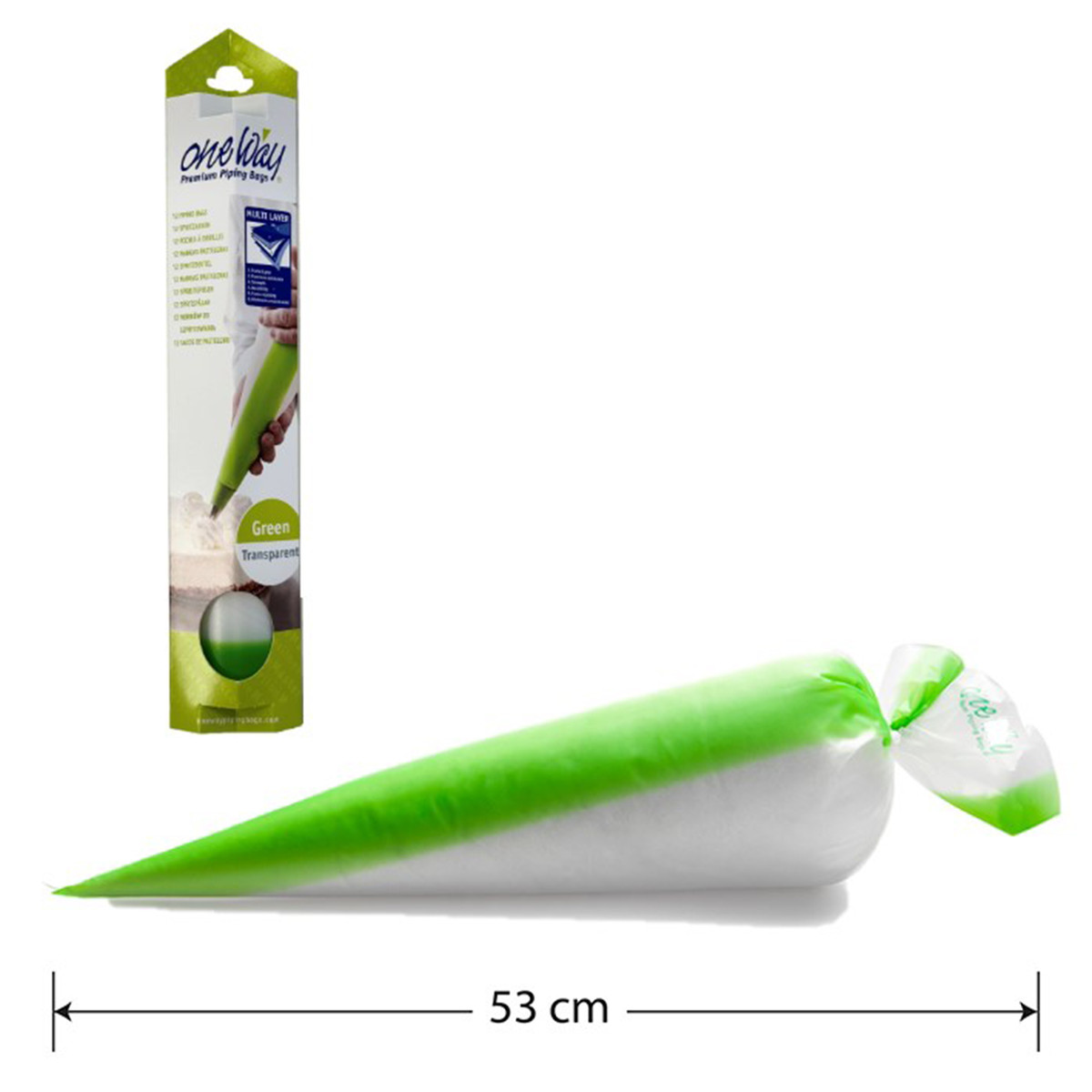 Green Stripe - 100 Bags/Roll - 18in.