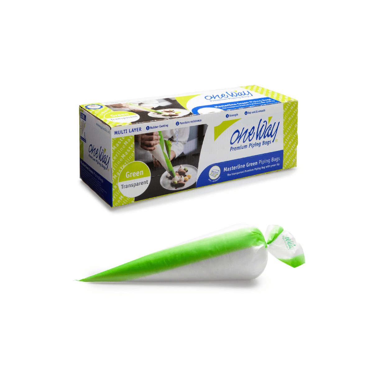 Green Stripe - 100 Bags/Roll - 12in.