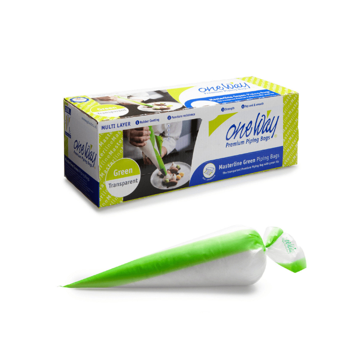 Green Stripe - 100 Bags/Roll - 14in.