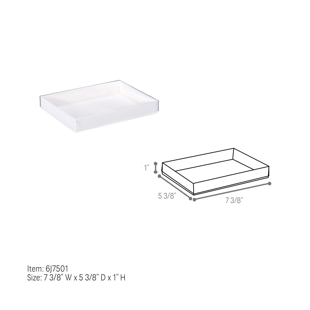 7-3/8 x 5-3/8 x 1in.