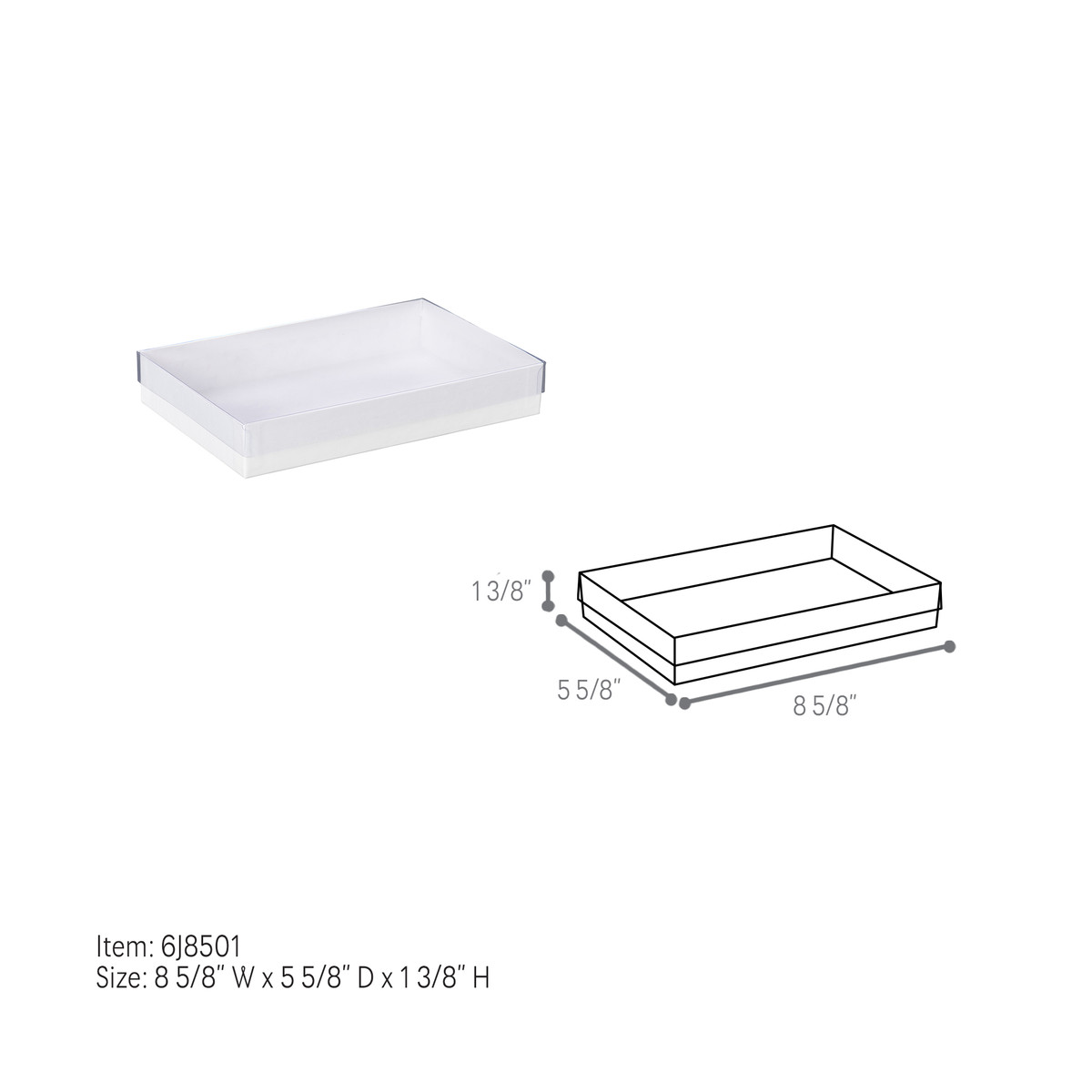 8-5/8 x 5-5/8 x 1-3/8in.