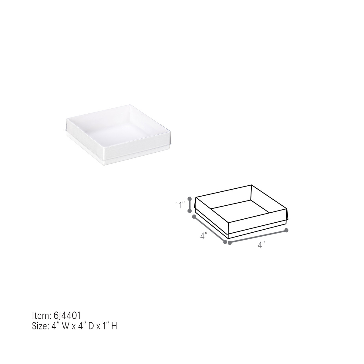 4 x 4 x 1in.