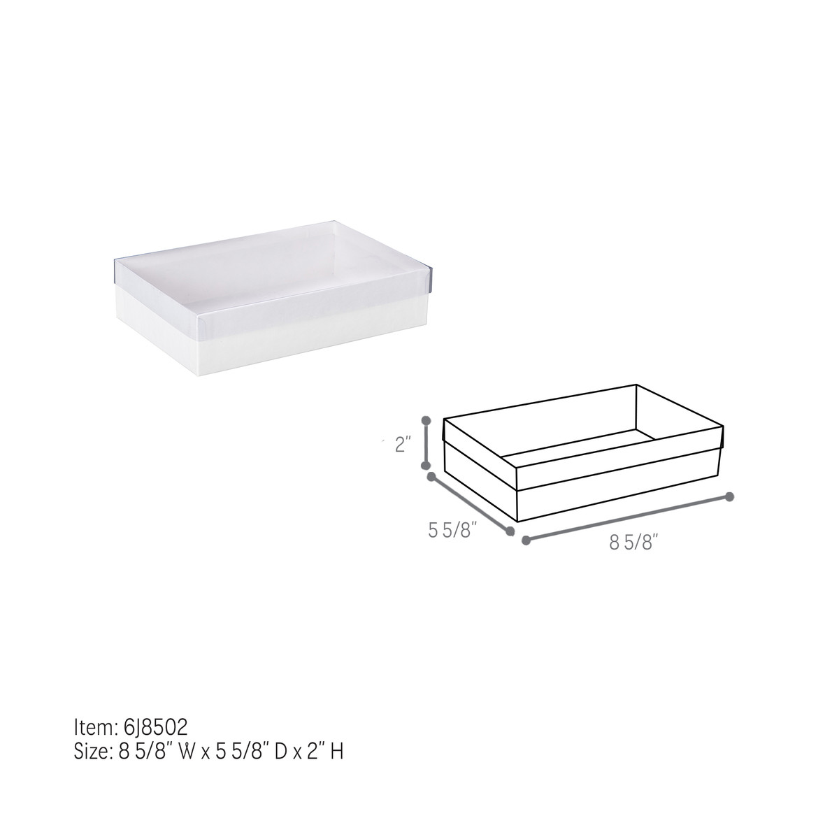 8-5/8 x 5-5/8 x 2in.