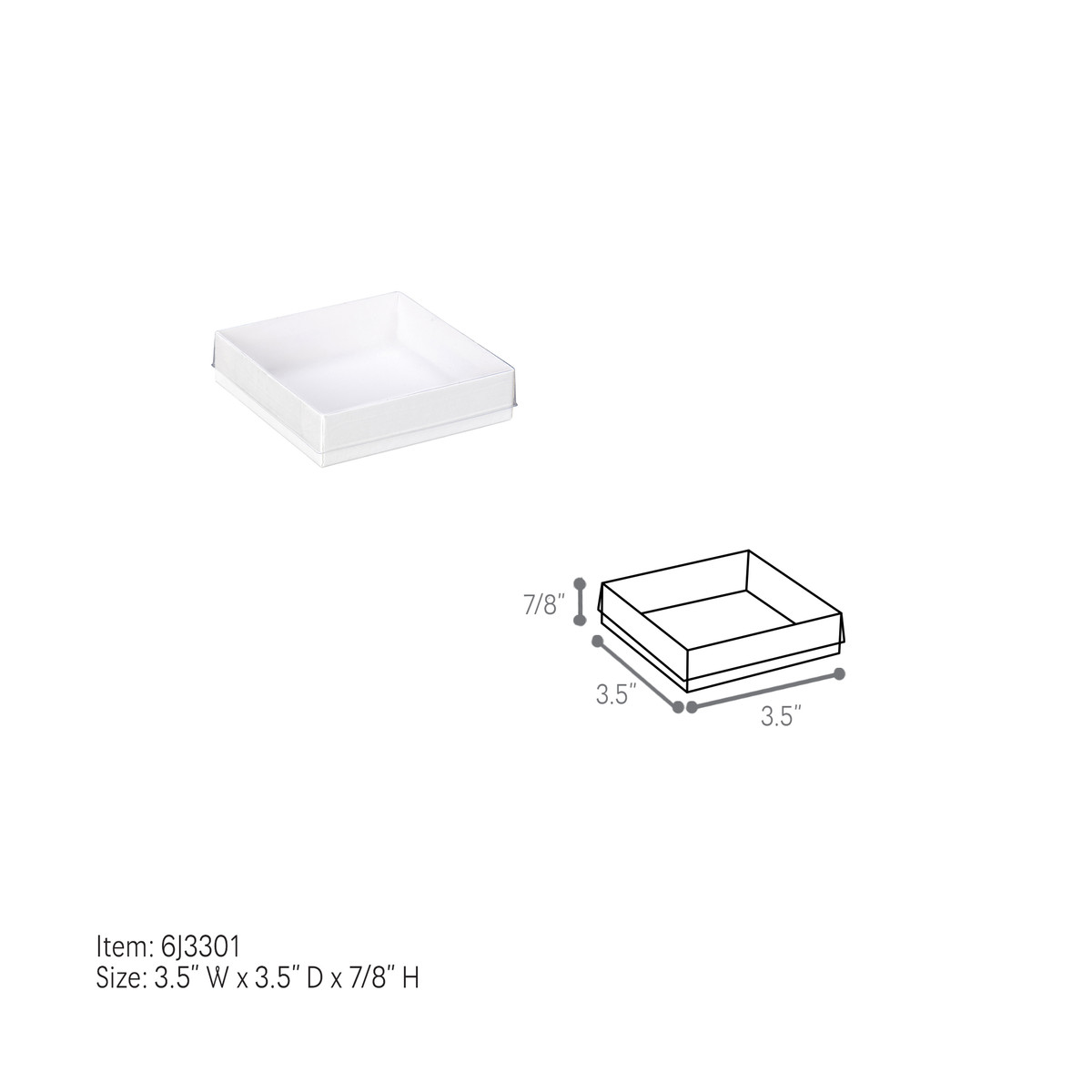3.5 x 3.5 x 7/8in.