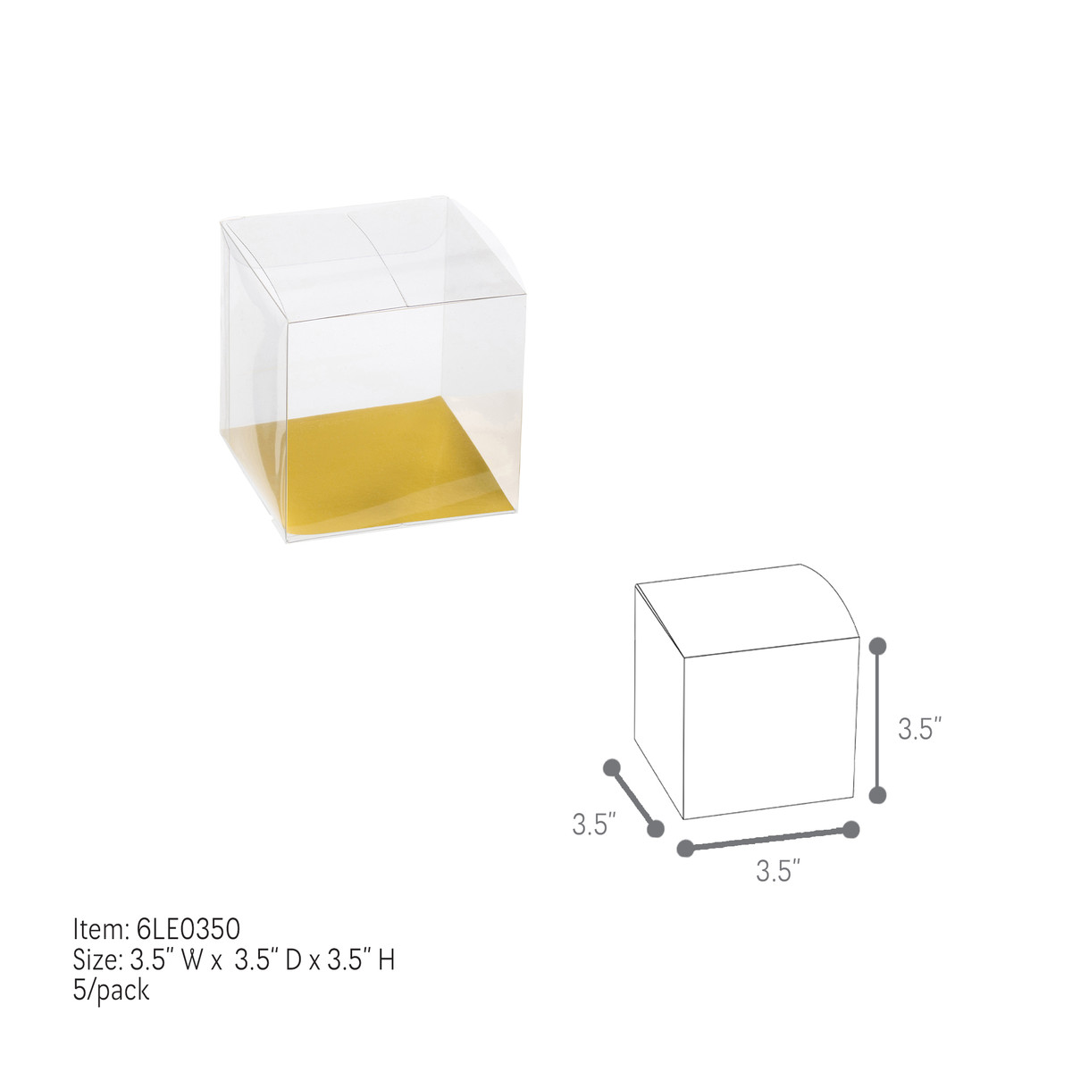 3.5 x 3.5 x 3.5in.