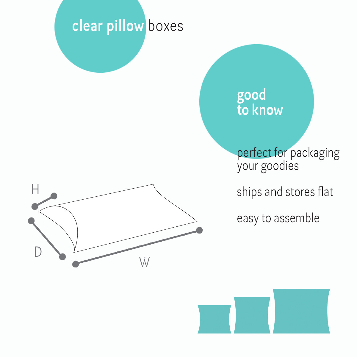 Image of Clear Pillow Boxes